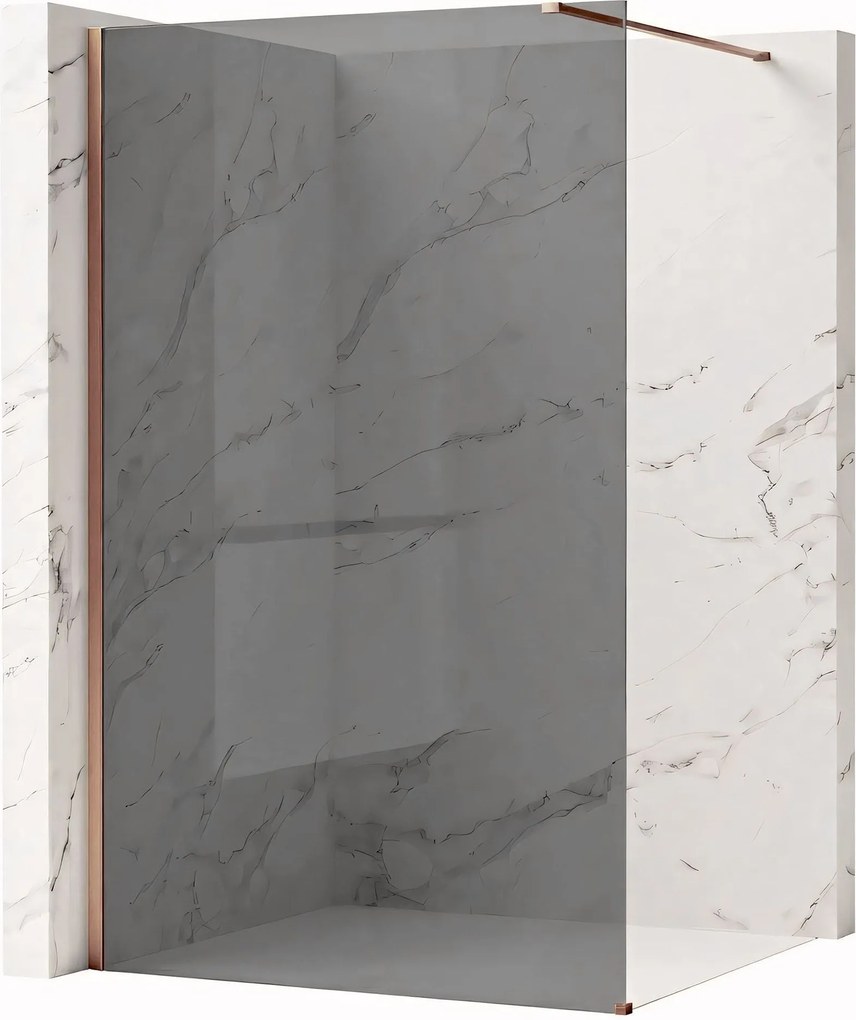 Walk-in douchewand Rea Flexi Grey / Brush Copper 80