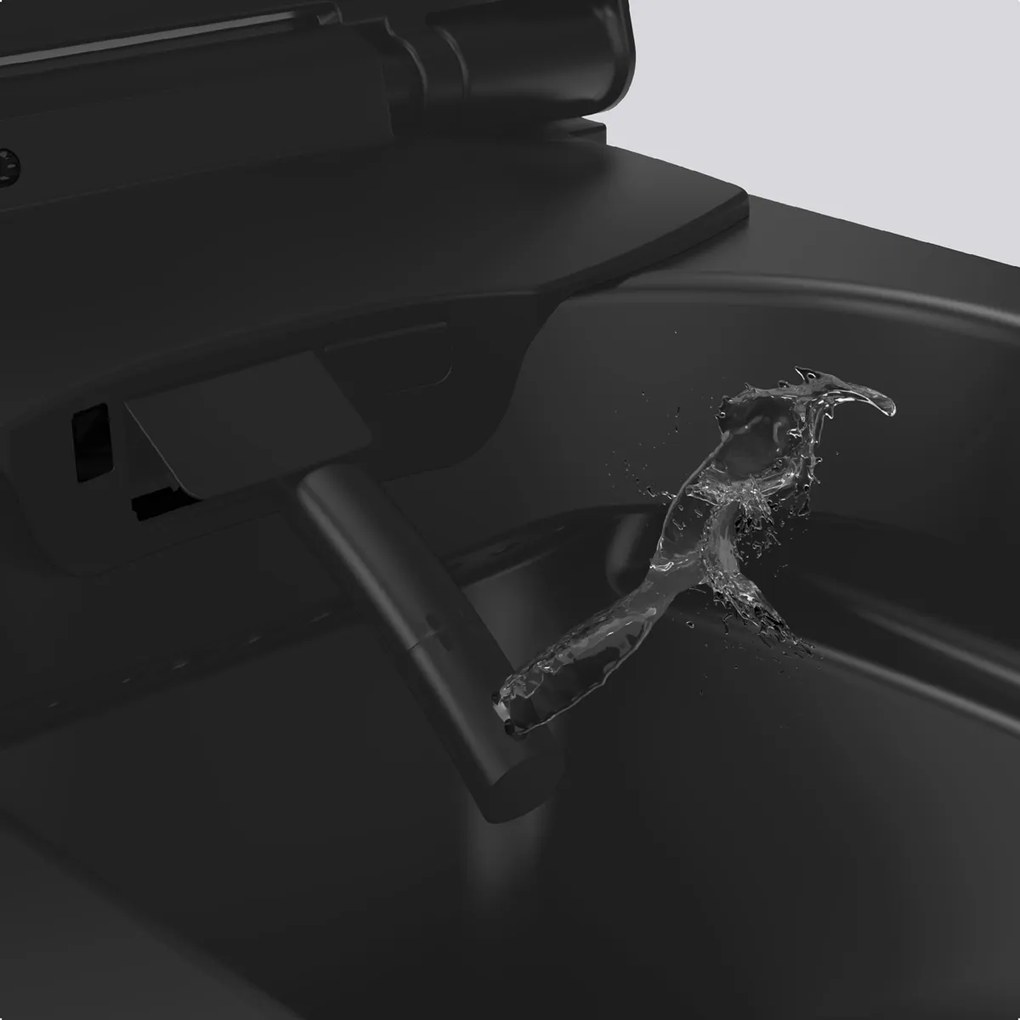 Schutte Cesari randloze douche wc met slimme zitting zwart mat