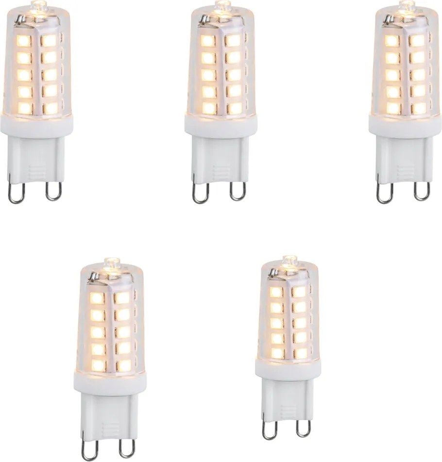 Set van 5 G9 3-staps dimbare LED lampen 3W 250 lm 2700K