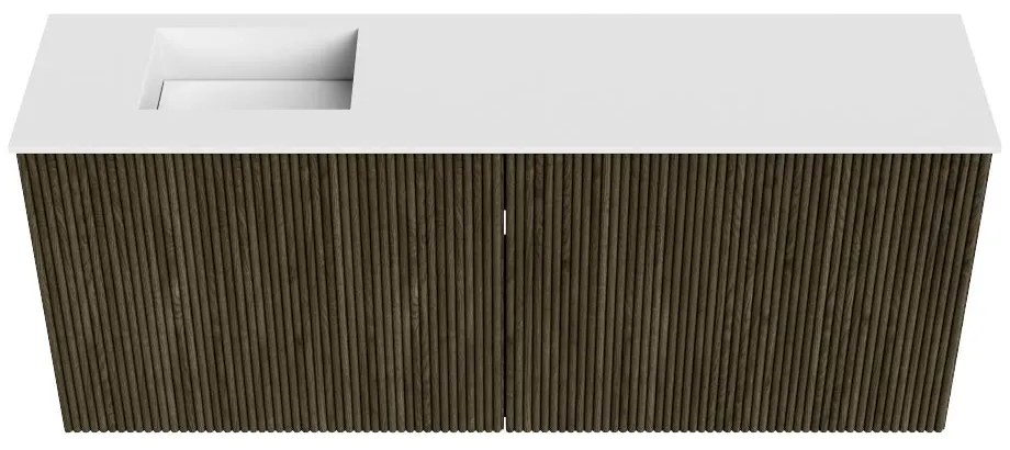 Mondiaz Joya 100cm toiletmeubel shadow met wastafel faye links zonder kraangat talc