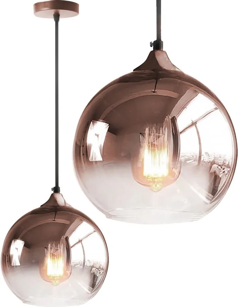 Glazen hanglamp APP313-1CP Rose Gold