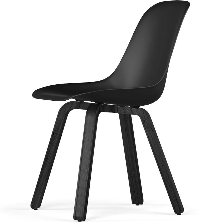 U base stoel - V9 Side Chair Shell - Zwart onderstel