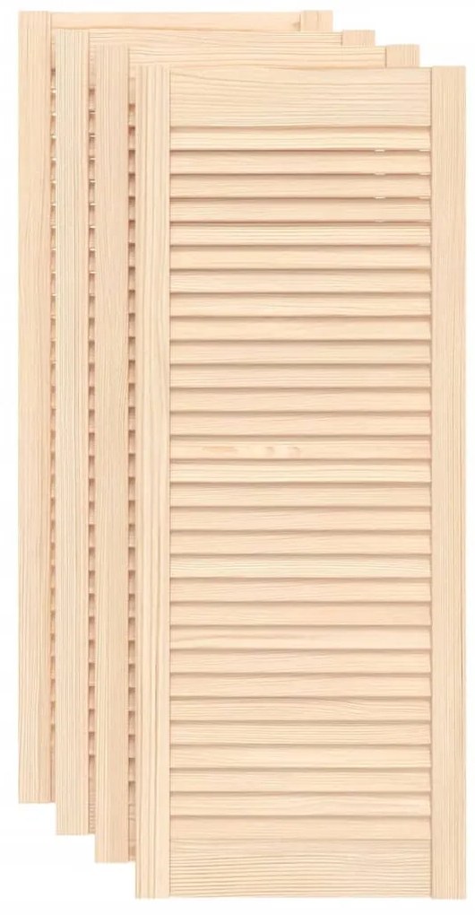 vidaXL Louvredeuren 4 st 99,3x39,4 cm massief grenenhout