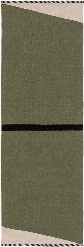 Handgeweven laagpolige katoenen loper Lenny