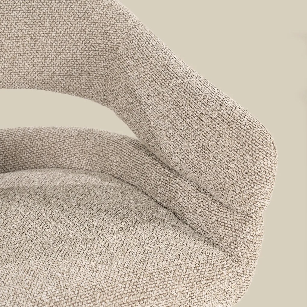 Eetstoel Brons Frame Taupe