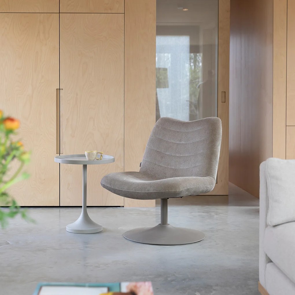 Zuiver Jason Design Bijzettafel Rond Beige - 46 X 46cm.