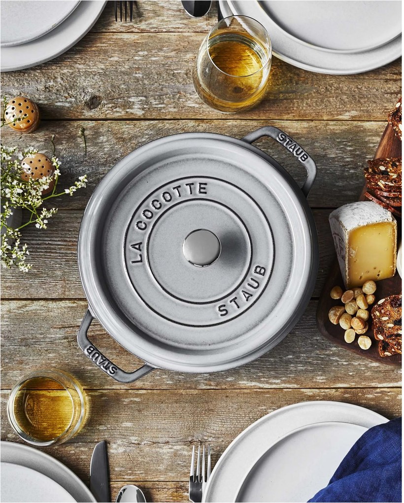 Staub La Cocotte Cocotte 22 cm / 2,5 l, Rond, Grafietgrijs - La Cocotte - Staub