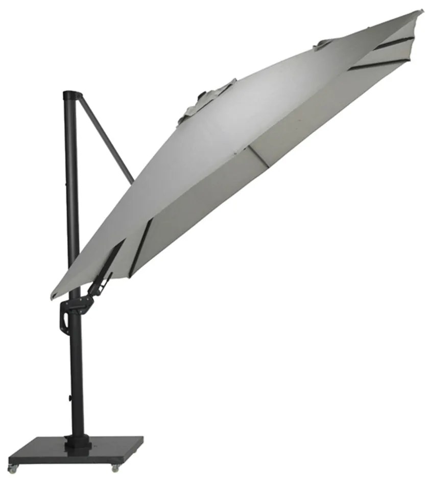 Garden Impressions Zweefparasol Hawaii Deluxe 300x300 - donker grijs - zand