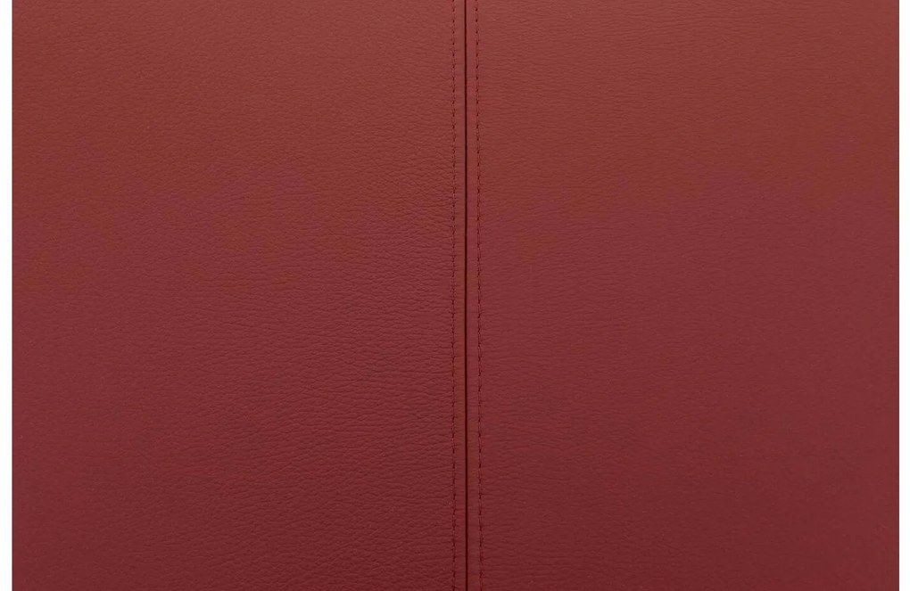 Goossens Eetkamerstoel Funk Zwarte Poten rood leer leuning en Zwart skater wiel met zwarte kapmet wielen, modern design