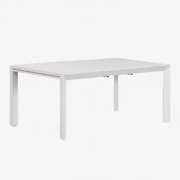 Rectangulaire Uitschuifbare Aluminium Tuintafel 180-240x100 Cm Starmi Gardenia Wit - Sklum