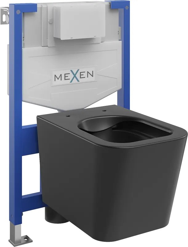 Mexen Teo inbouw WC set Fenix XS-F met WC pot, zwart mat - 6803385XX85
