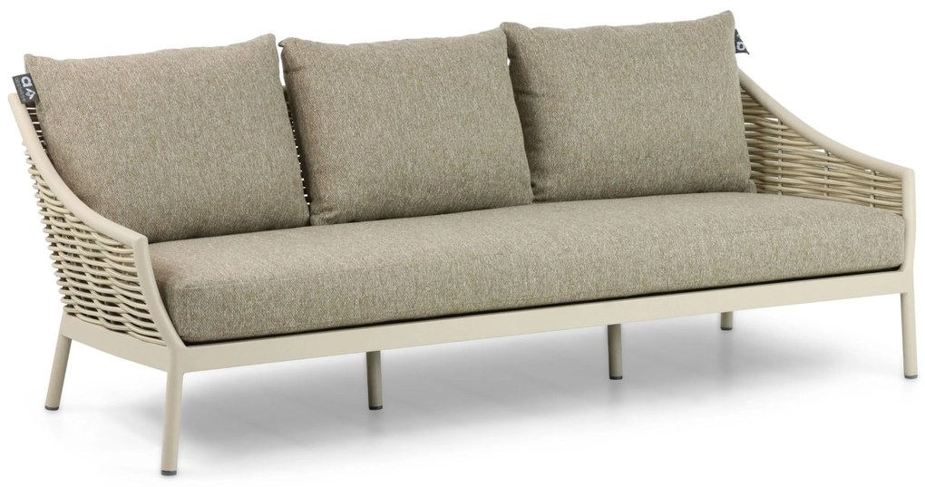 Stoel en Bank Loungeset 5 personen Aluminium/Wicker Taupe Apple Bee Milou