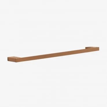 Wandhanddoekhouder Met Stang ↔︎60 Cm Voor Badkamer In Roestvrij Staal Olvam Roze Goud Geborsteld - Sklum