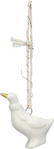 Hanger, porselein, gans, wit en goud