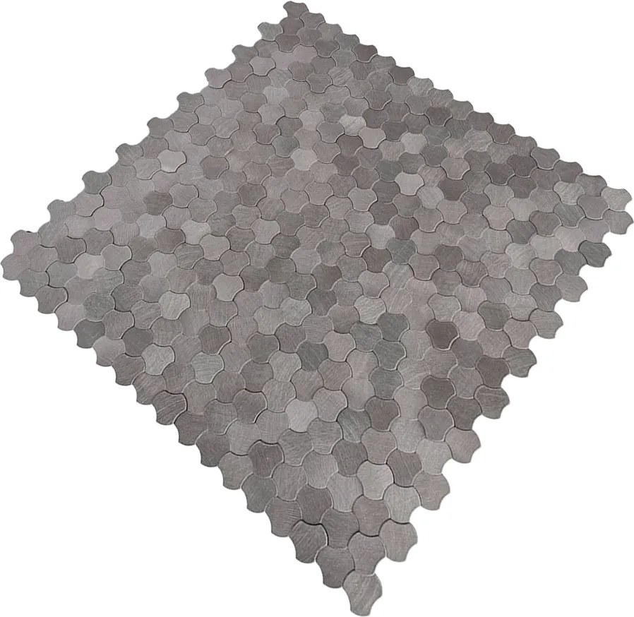 Zelfklevende Mozaïektegels Metaal | Driepas 3D Antraciet | 30,5×29,6 cm | Keuken, Bad &amp; WC