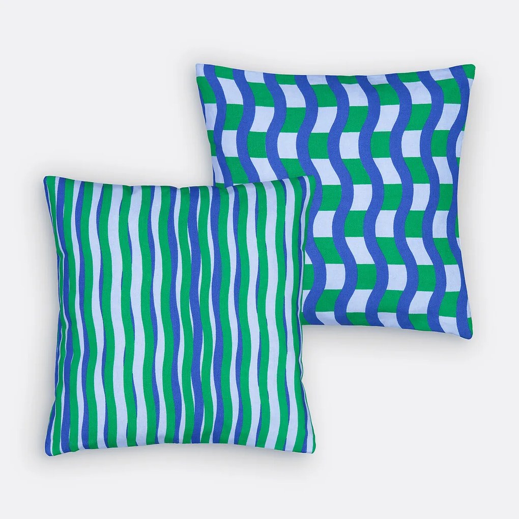Set van 2 kussenhoezen 40 x 40 cm katoen, Lia