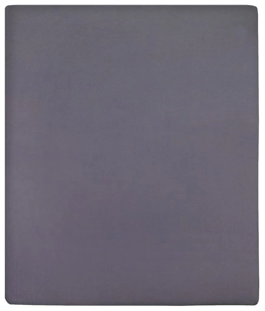 vidaXL Hoeslaken jersey 140x200 cm katoen antracietkleurig