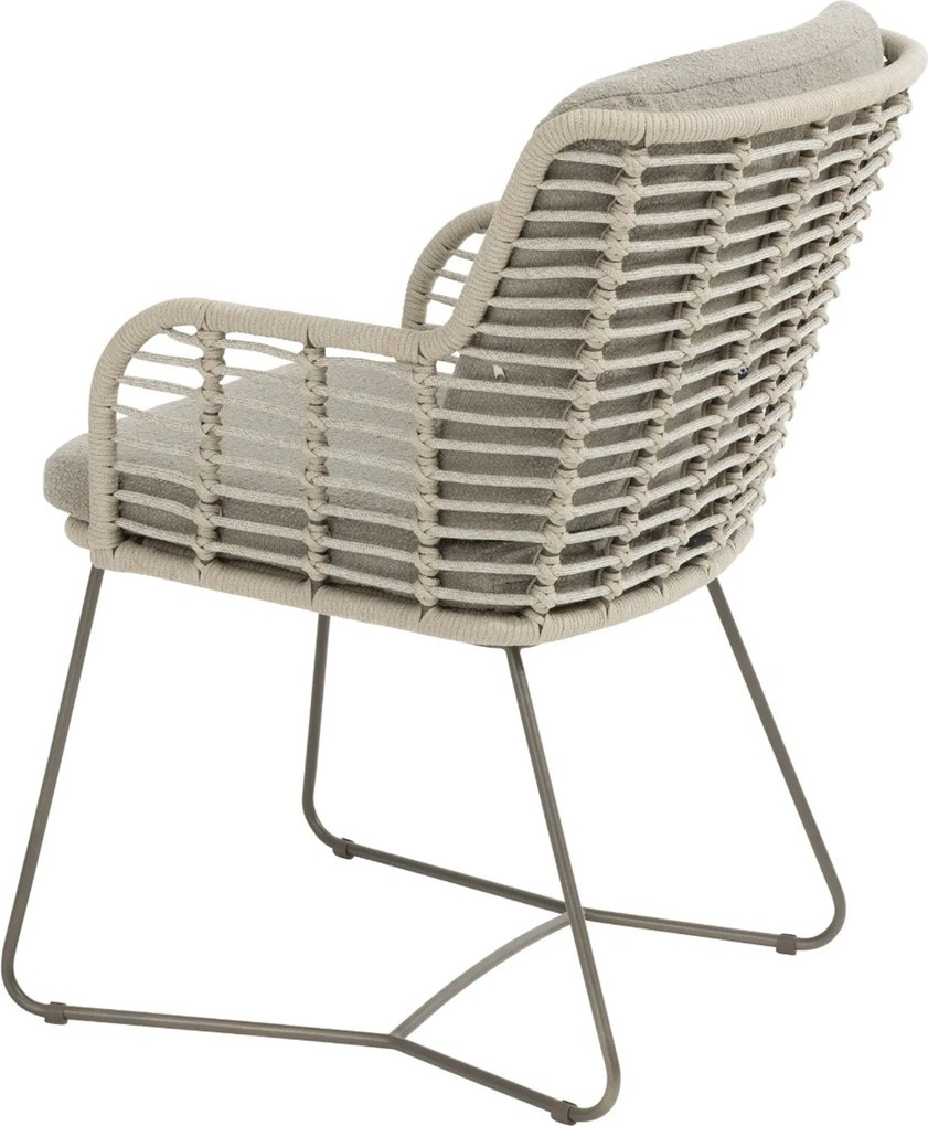 Tuinstoel Aluminium/rope Taupe-naturel-bruin 4 Seasons Outdoor Fabrice