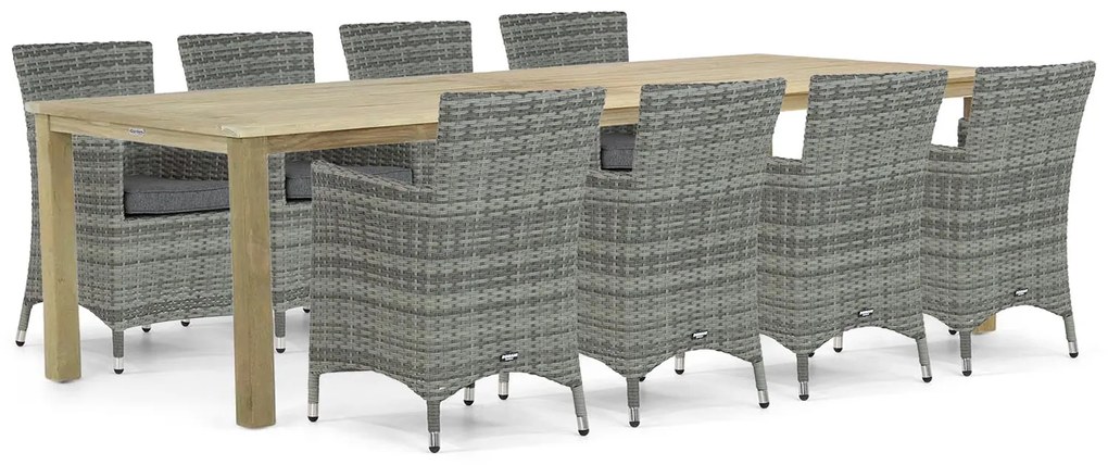 Tuinset 8 personen 300 cm Wicker Grijs Domani Furniture Miami/Weston