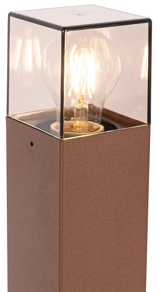 Industriële staande buitenlamp roestbruin 50 cm IP44 - Denmark Industriele / Industrie / Industrial E27 IP44 Buitenverlichting