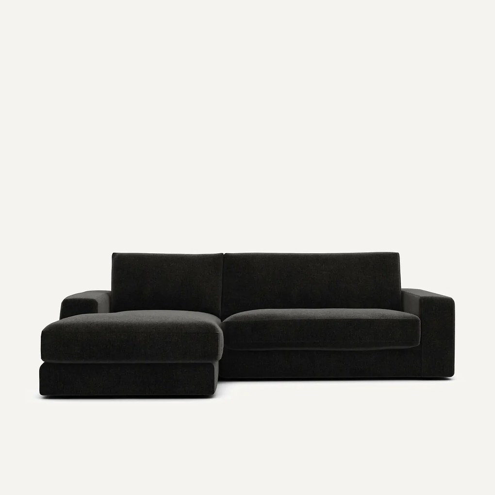 Hoekbank, chenille fluweel, Skander