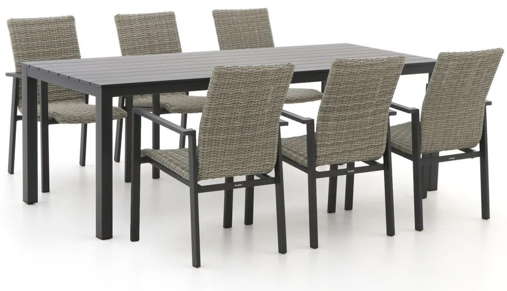 + 15% kassakorting | Diningset Manifesto  | 6 personen aluminium | Tuinset stapelbaar | 7-delig | Kees Smit Tuinmeubelen
