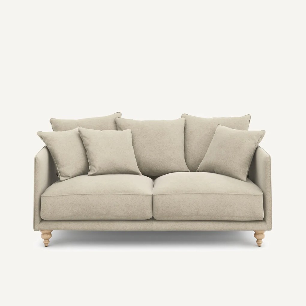 3-zits compacte zetel van linnen fluweel, LAZARE