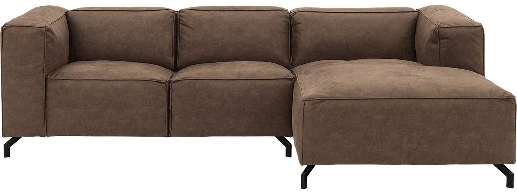Goossens Bank Calvin bruin, micro leer, 2-zits, modern design