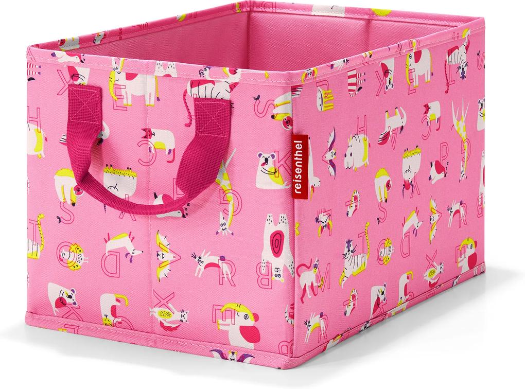 Storagebox Kids Opbergbox - polyester - ABC Friends Pink Roze;Multi Kleur