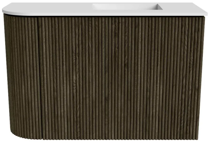 Mondiaz Joya 60cm toiletmeubel ronding links shadow met wastafel faye rechts zonder kraangat talc
