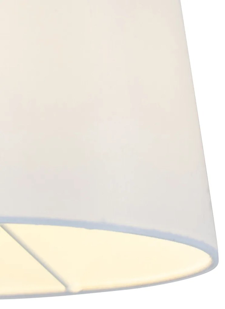 Stoffen Smart wandlamp met dimmer brons met witte kap incl. Wifi A60 - Ladas Deluxe Modern E27 rond Binnenverlichting Lamp