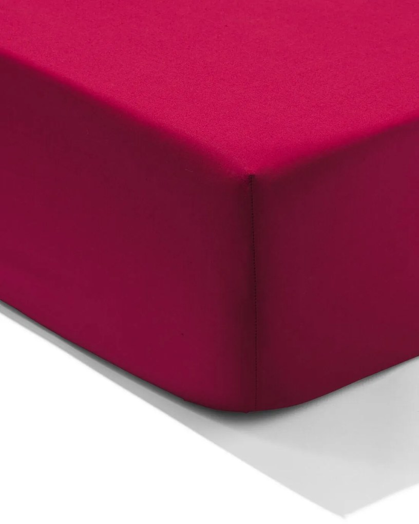 HEMA LINDA. Hoeslaken Percal 160x200 Royaal Rood (wijnrood)