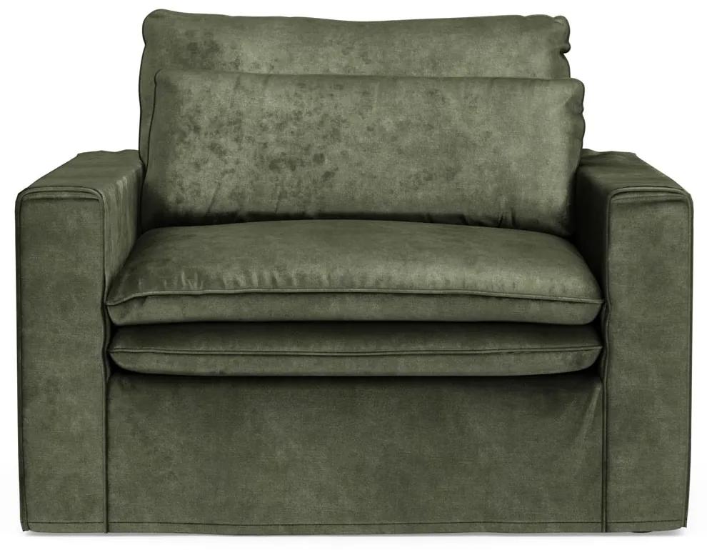 Rivièra Maison - Continental Love Seat, velvet, ivy - Kleur: groen