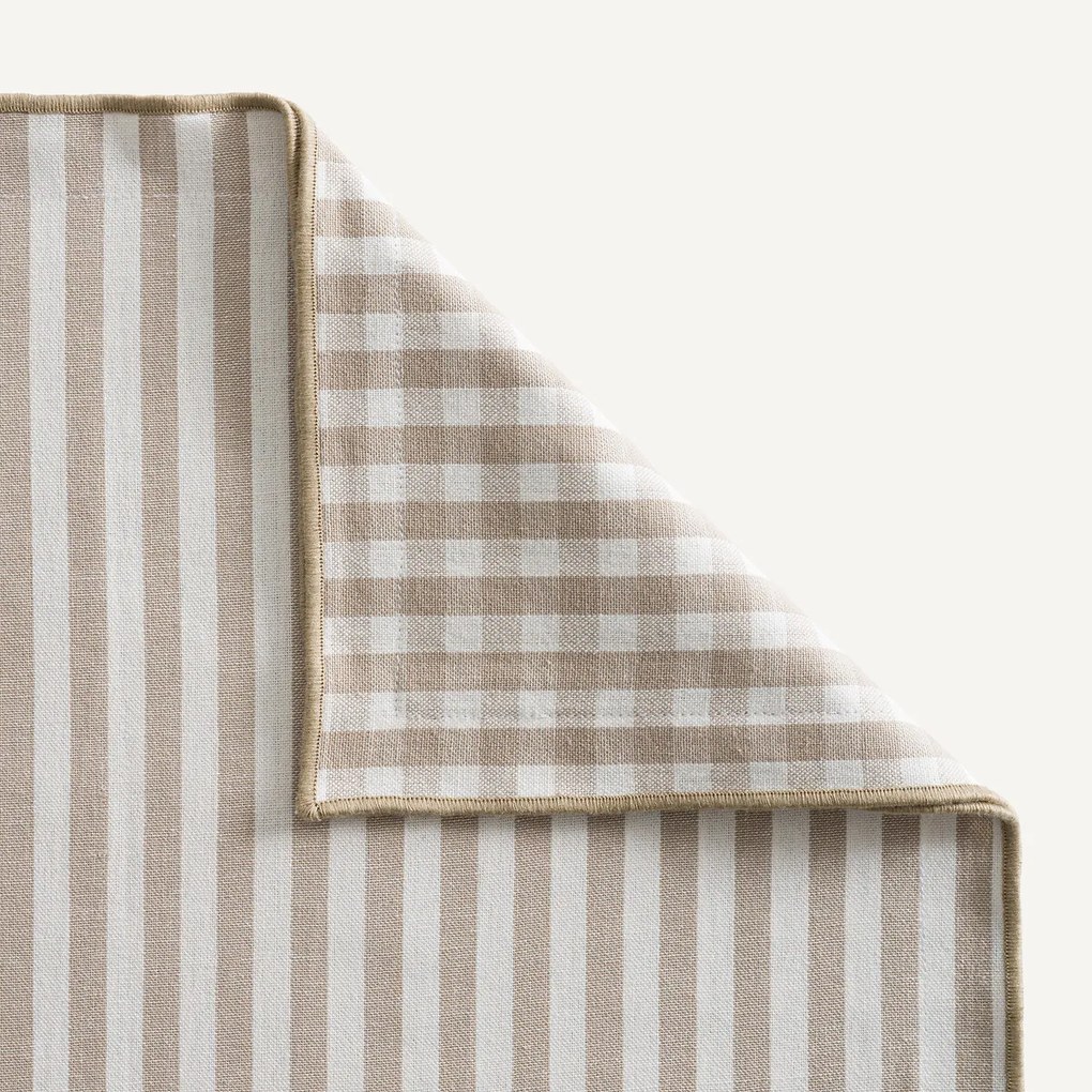 Set van 2 placemats, 30% gerecycled katoen, geweven-geverfd, Soizic