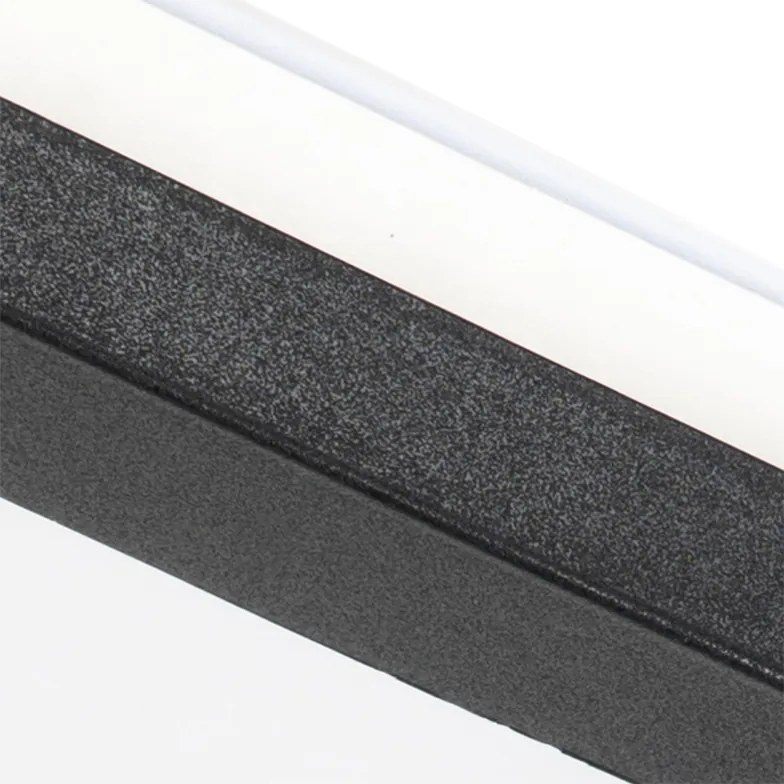 Plafonnière zwart 30 cm incl. LED 3-staps dimbaar IP44 - Steve