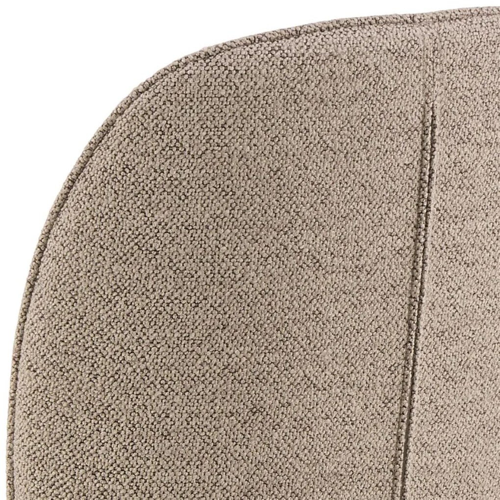 Eetkamerstoel Met Houten Poten Beige Boucle