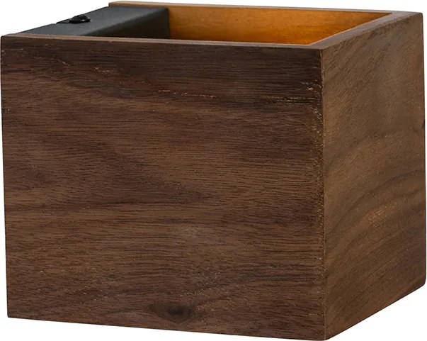 Smart wandlamp walnoot hout incl. Wifi G9 - Transfer