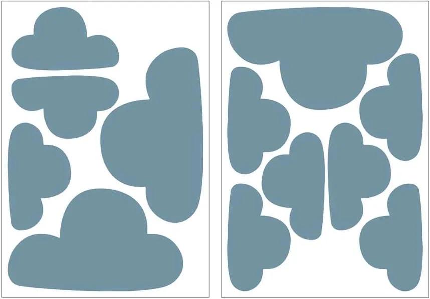 Art For The Home muurstickers Wolken - blauw - 17,5x25 cm - Leen Bakker
