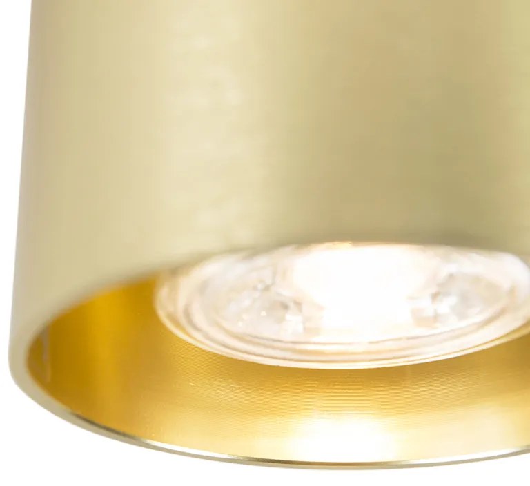 Design opbouwSpot / Opbouwspot / Plafondspot goud GU10 50mm - Tubo Design, Modern GU10 rond Binnenverlichting Lamp