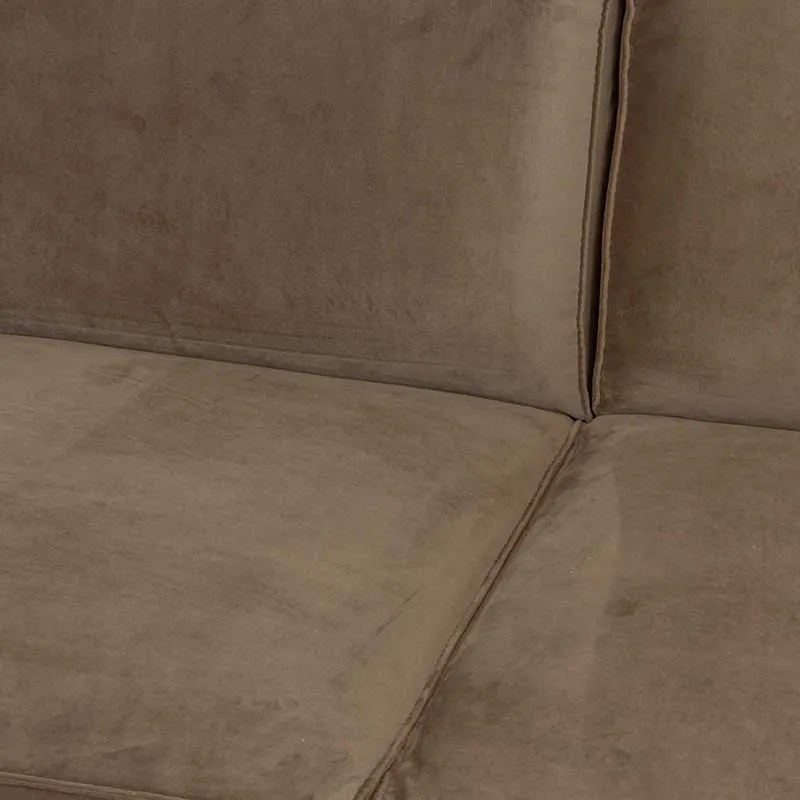 Hoekbank - Lambada - links - velours Juke taupe 12