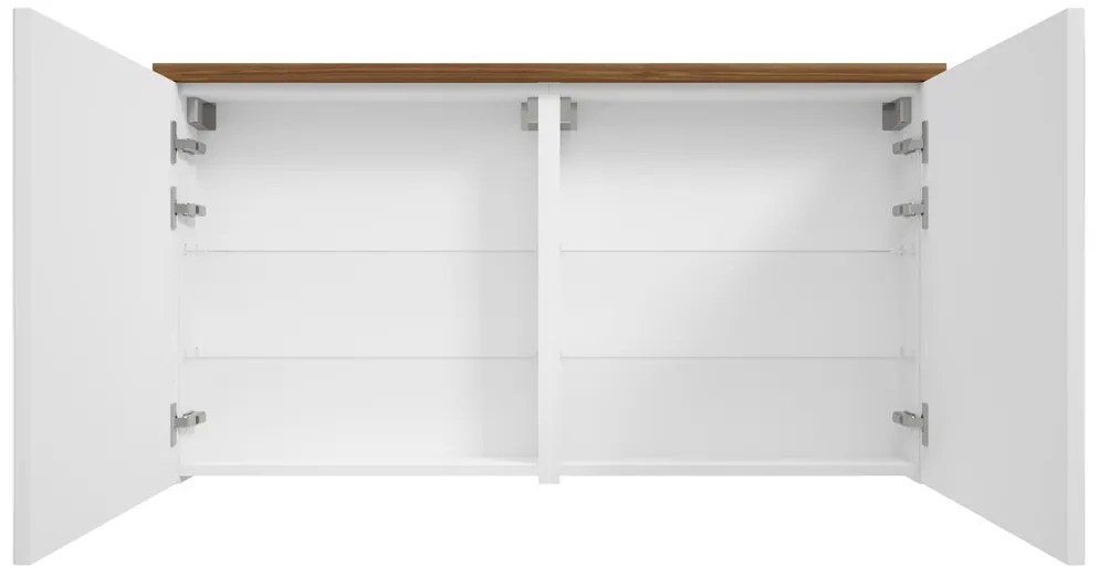 Fontana Basic spiegelkast 117cm met 2 deuren walnoot