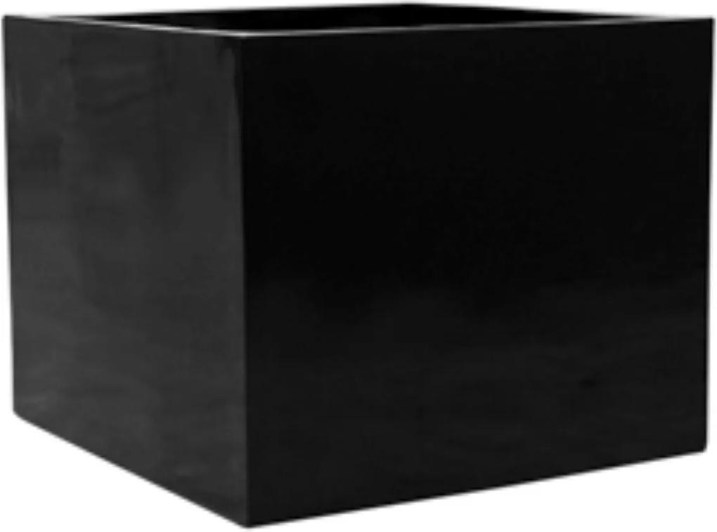 Bloempot Jumbo m natural 70x70x62 cm black vierkant