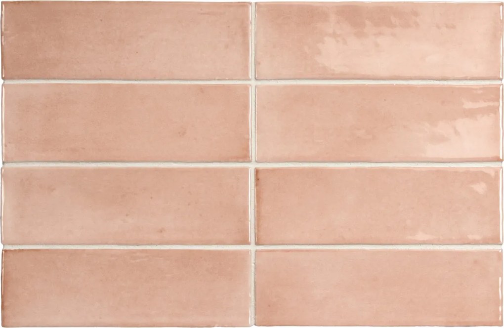 Jabo Premium Koko wandtegel 15x5cm zalm roze glans