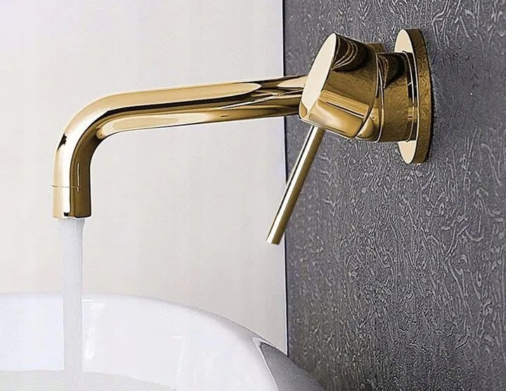 Inbouw wastafelkraan Rea Lungo Gold + BOX