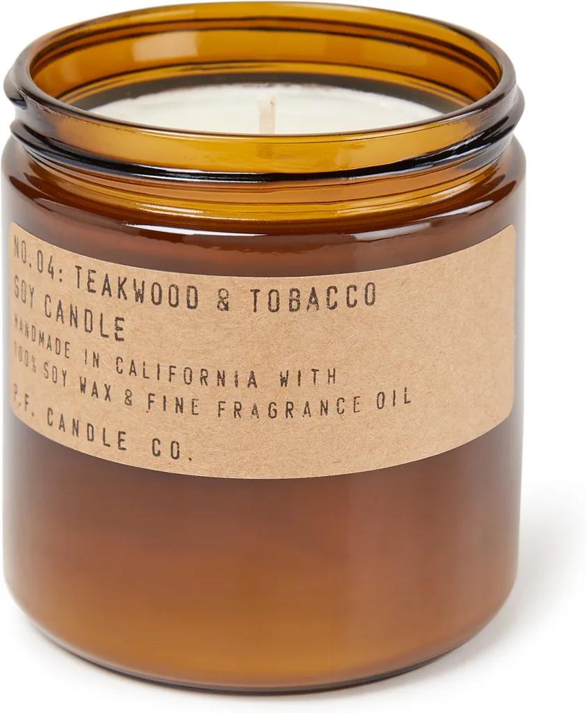 P. F. Candle Co. No- 4 Teakwood & Tobacco geurkaars