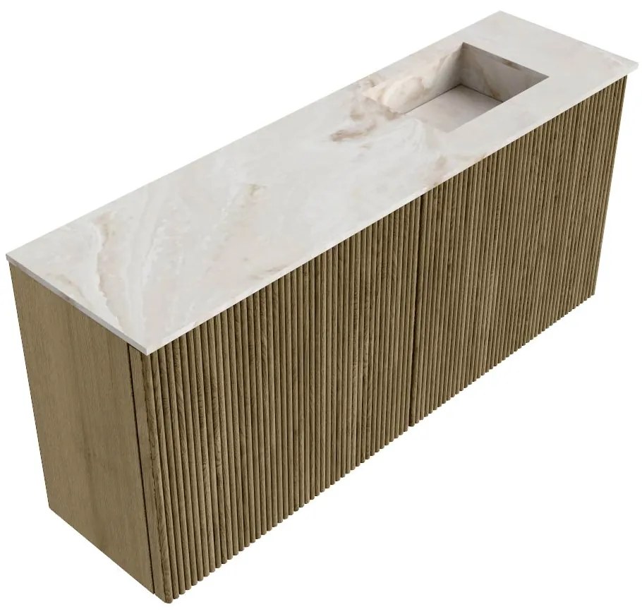 Mondiaz Joya DLux 90cm toiletmeubel dusk met wastafel faye rechts 1 kraangat frappe