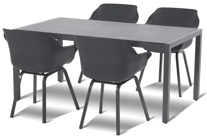 Set van 2 - Hartman Sophie Element dining armstoel - Xerix- Alu poot