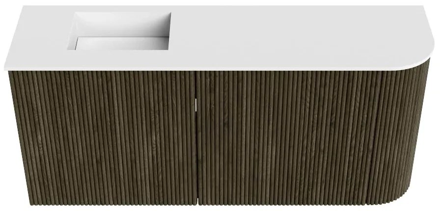 Mondiaz Joya 90cm toiletmeubel ronding rechts shadow met wastafel faye links 1 kraangat talc