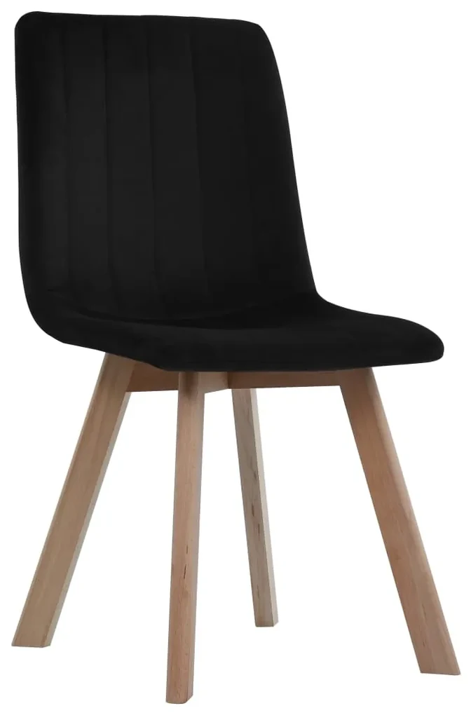 vidaXL Eetkamerstoelen 2 st fluweel zwart