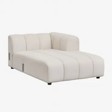 Rechter Chaise Longuemodule Voor Modulaire Bank In Eliot Boucléstof Bouclé Crèmebeige - Sklum